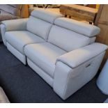 *EX DISPLAY* Furniture Village Nicoletti 3 seater power reclining 100% leather sofa. RRP: £2895