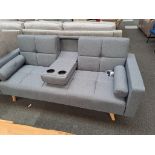 *BRAND NEW* Heavy Duty Clic Clac sofa bed with 2 bolsters, dual usb & charger socket.