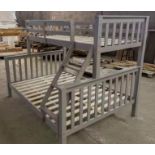 *BRAND NEW TRADE LOT FLAT PACK* 10 X Triple sleeper bunk bed in grey.