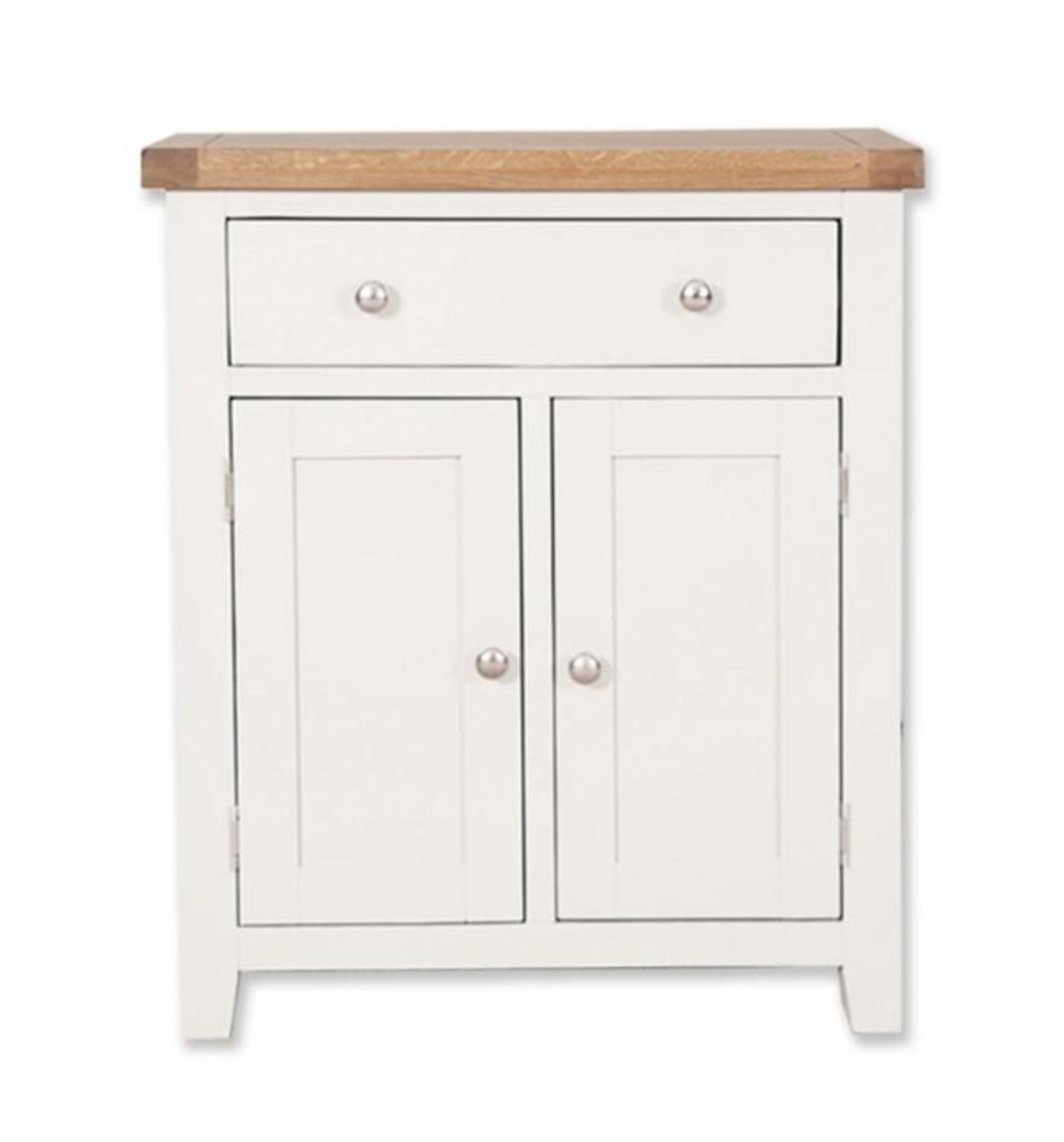 *BRAND NEW* Melbourne hall cabinet in white and oak top. RRP: £299.00
