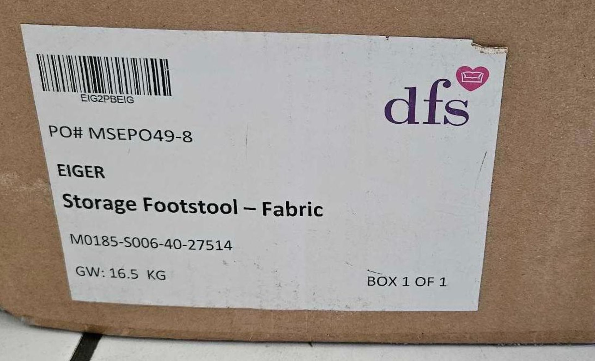 *BRAND NEW* DFS footstall in grey. - Image 4 of 4