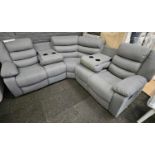 *EX DISPLAY* Serine fabric recliner with consoles and cup holder