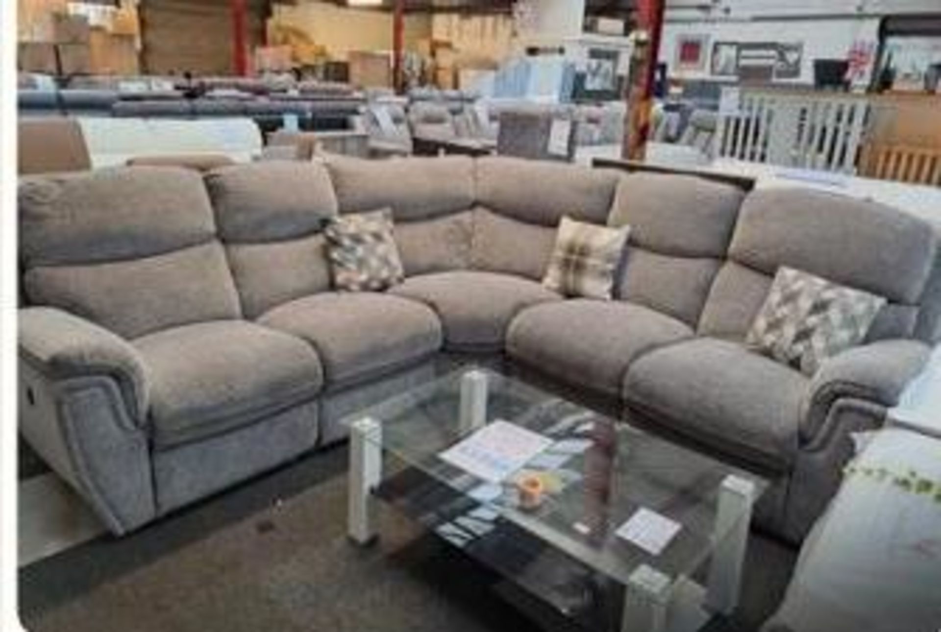 *EX DISPLAY* SCS Living Ashton power recliner 2 corner 2 sofa in grey. RRP: £2699