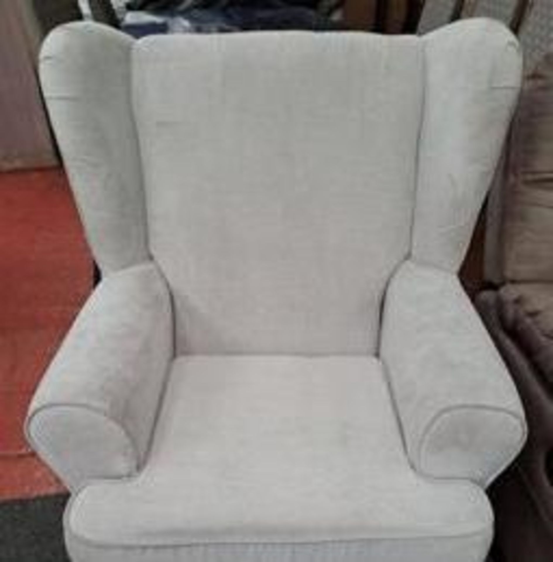 *EX DISPLAY* Chepstow wing chair in light grey.