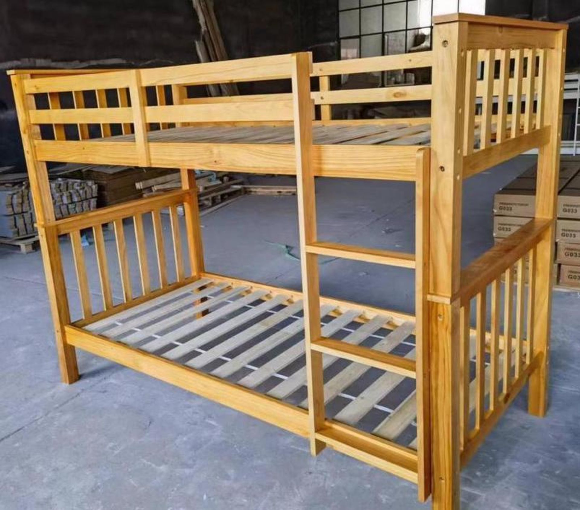 *BRAND NEW TRADE LOT FLAT PACK* 10 X Mission children's bunk bed in honey.