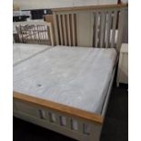 *EX DISPLAY* IFD Melbourne white oak king size bed frame & quality silent night 600 pocket mattress