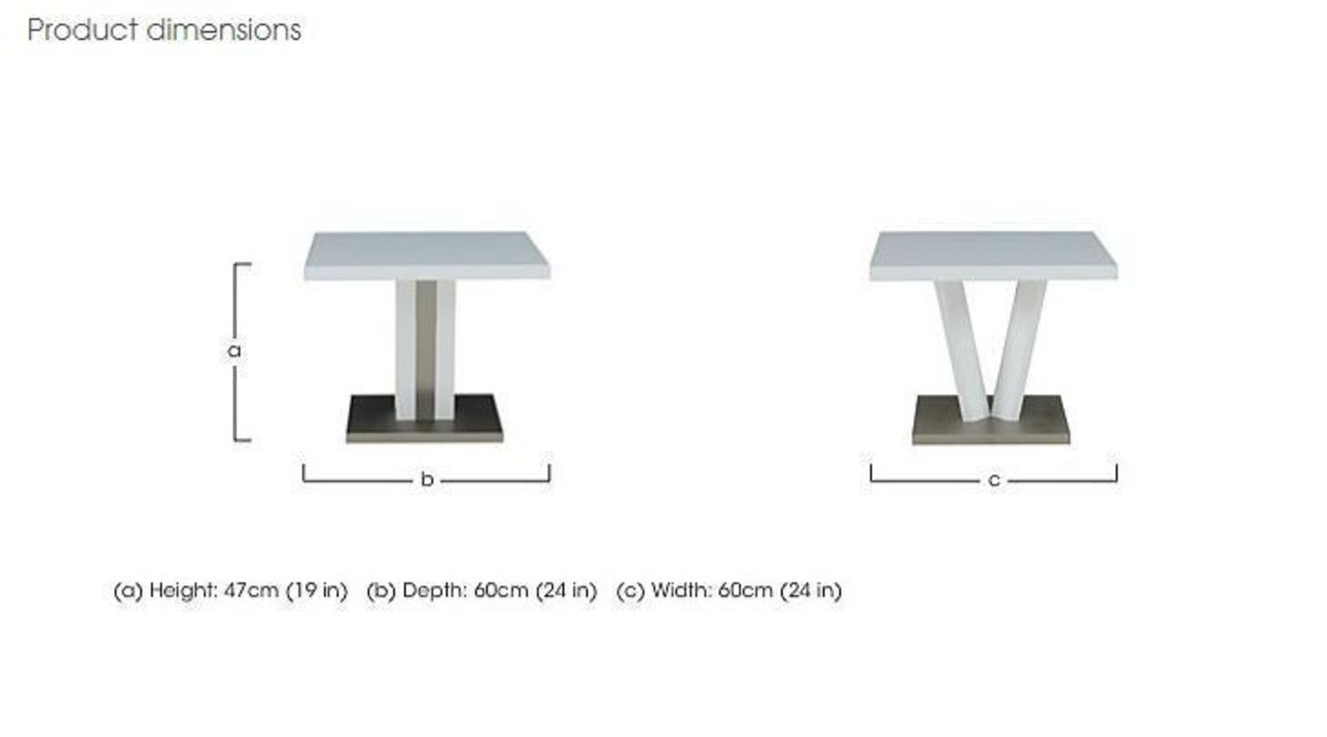 * EX DISPLAY* Furniture Village Bianco white lamp table. RRP: £299.00 - Image 5 of 5