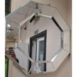 *BRAND NEW* Vienna modern octagonal 3d bevel mirror. 75cm 75cm