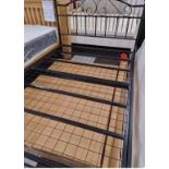 *BRAND NEW TRADE LOT* 5 X Sussex 4'6 double quality designer bed frame in black with heavy mesh base
