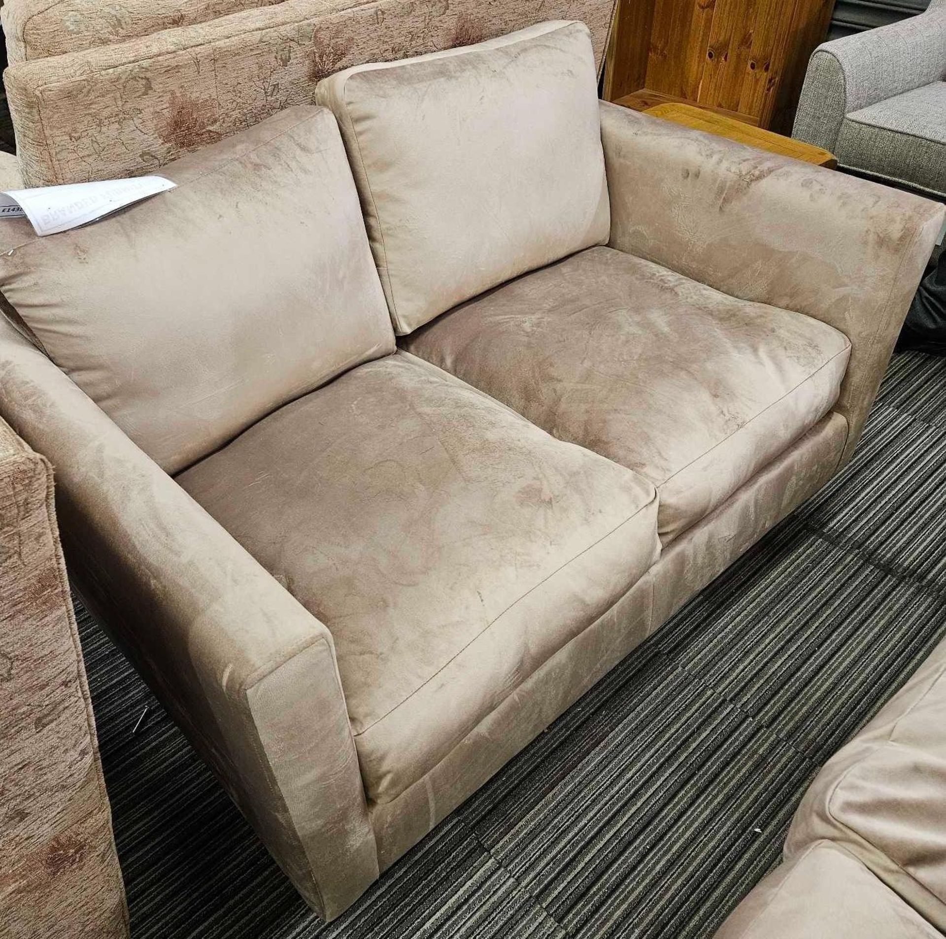 *EX DISPLAY* Studio 3 + 2 seater sofas in gold. - Image 2 of 2