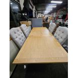*EX DISPLAY* Melbourne ivory extending dining table with 6 chairs.