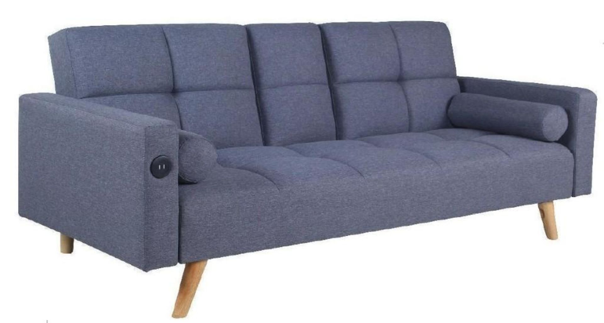 *BRAND NEW* Heavy Duty Clic Clac sofa bed with 2 bolsters, dual usb & charger socket. - Image 3 of 11