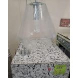 *BRAND NEW* Kosta Boda ceiling hanging lamp shade. Clear with textured glass. Lamp included.