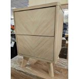*BRAND NEW TRADE LOT* 5 X Anderson oak effect 2 drawer bedside table. RRP: £165.00