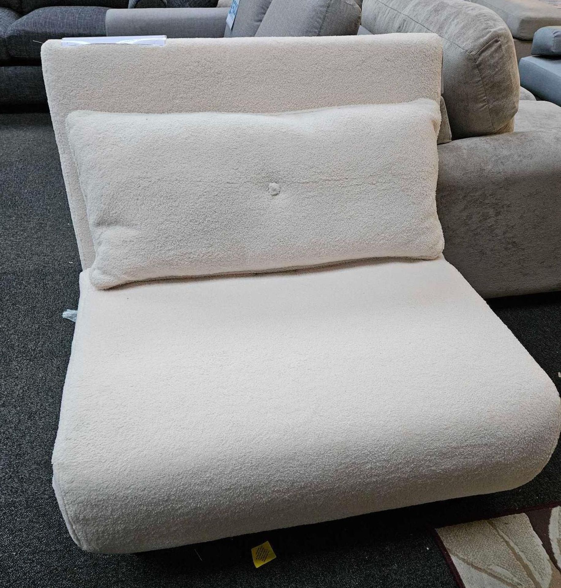 *EX DISPLAY* Habitat Roma lambs wool designer chair bed in cream.