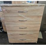 *BRAND NEW* Sanoma 5 drawer chest with oak finish