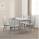 *BRAND NEW* Flat packed Matlock grey wooden 4 seater dining set. RRP: £299