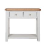 *BRAND NEW* Melbourne french grey and oak top 2 drawer console table. RRP: £260