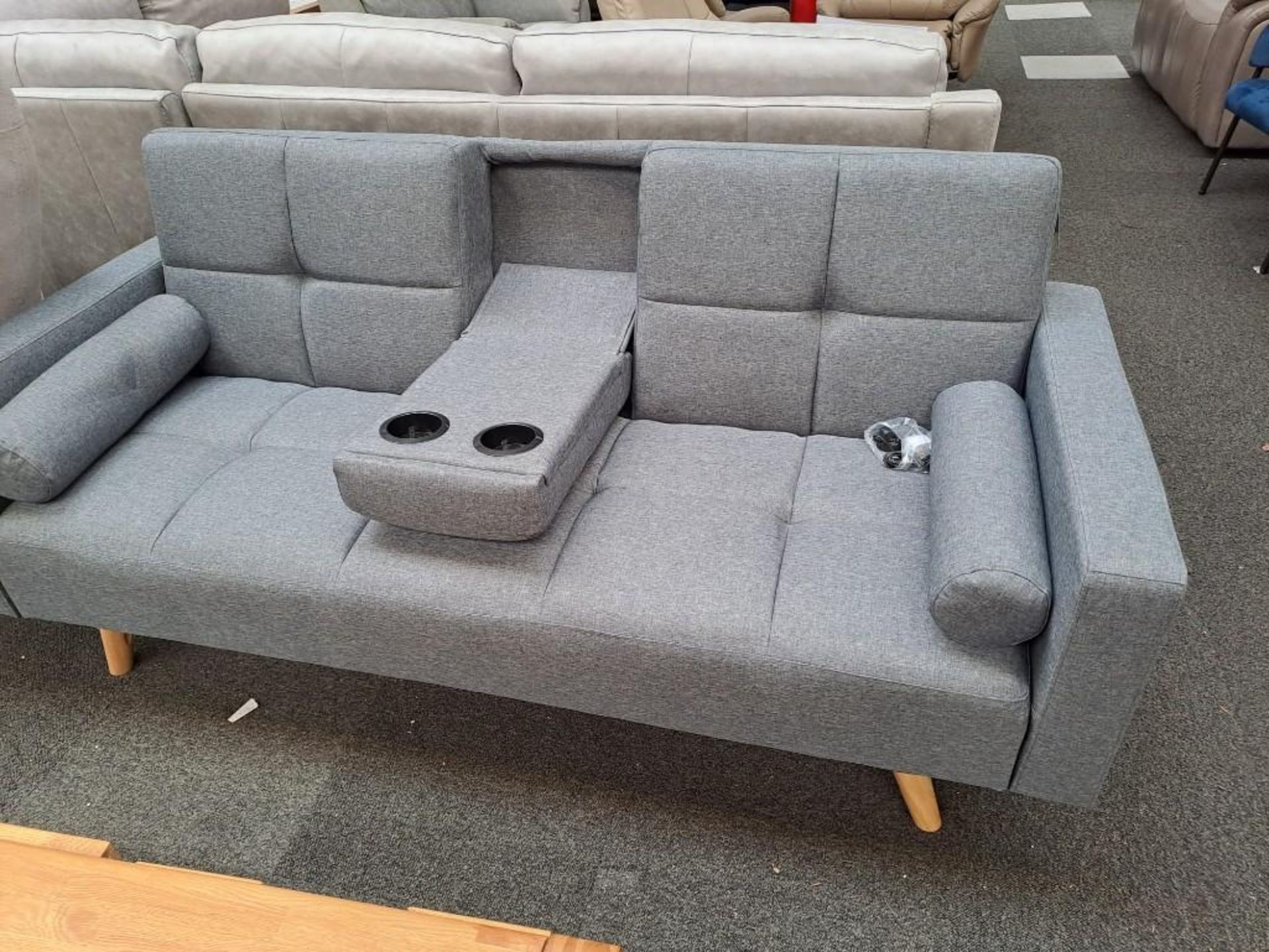 *BRAND NEW* Heavy Duty Clic Clac sofa bed with 2 bolsters, dual usb & charger socket.