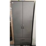 *BRAND NEW* Two drawer, two door gents wardrobe grey