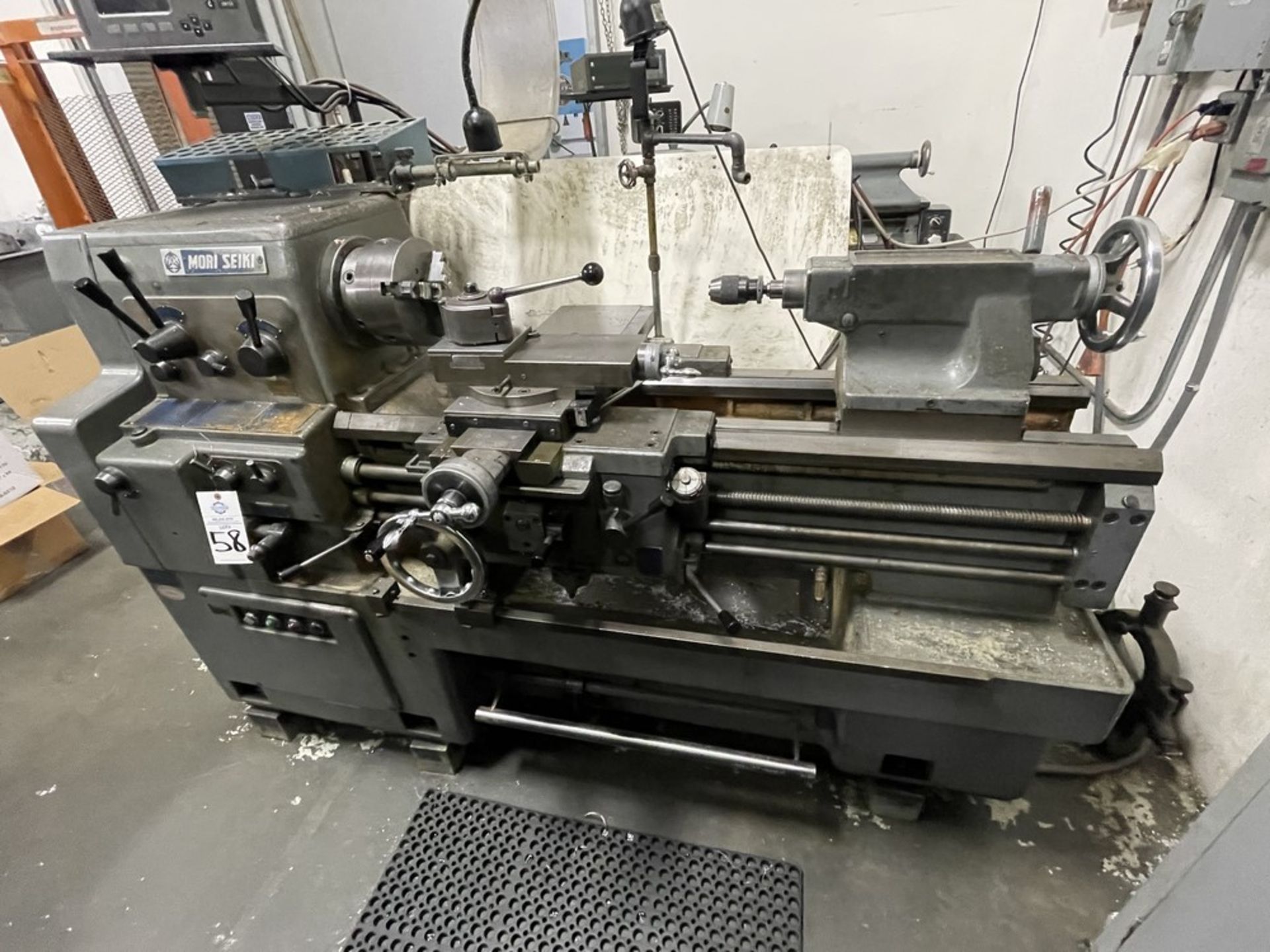 Mori Seiki Manual Lathe w/ Tailstock, 8" 3-Jaw Chuck, Heidenhain DRO - Image 2 of 8