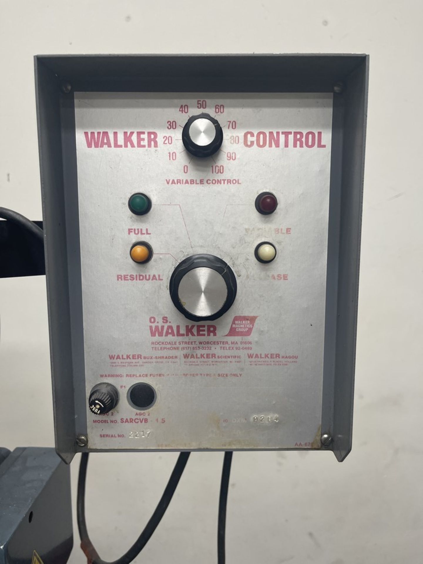 J-S 540 Grinder 18" x 6" Magnetic Chuck, w/ Walker Control - Image 6 of 8