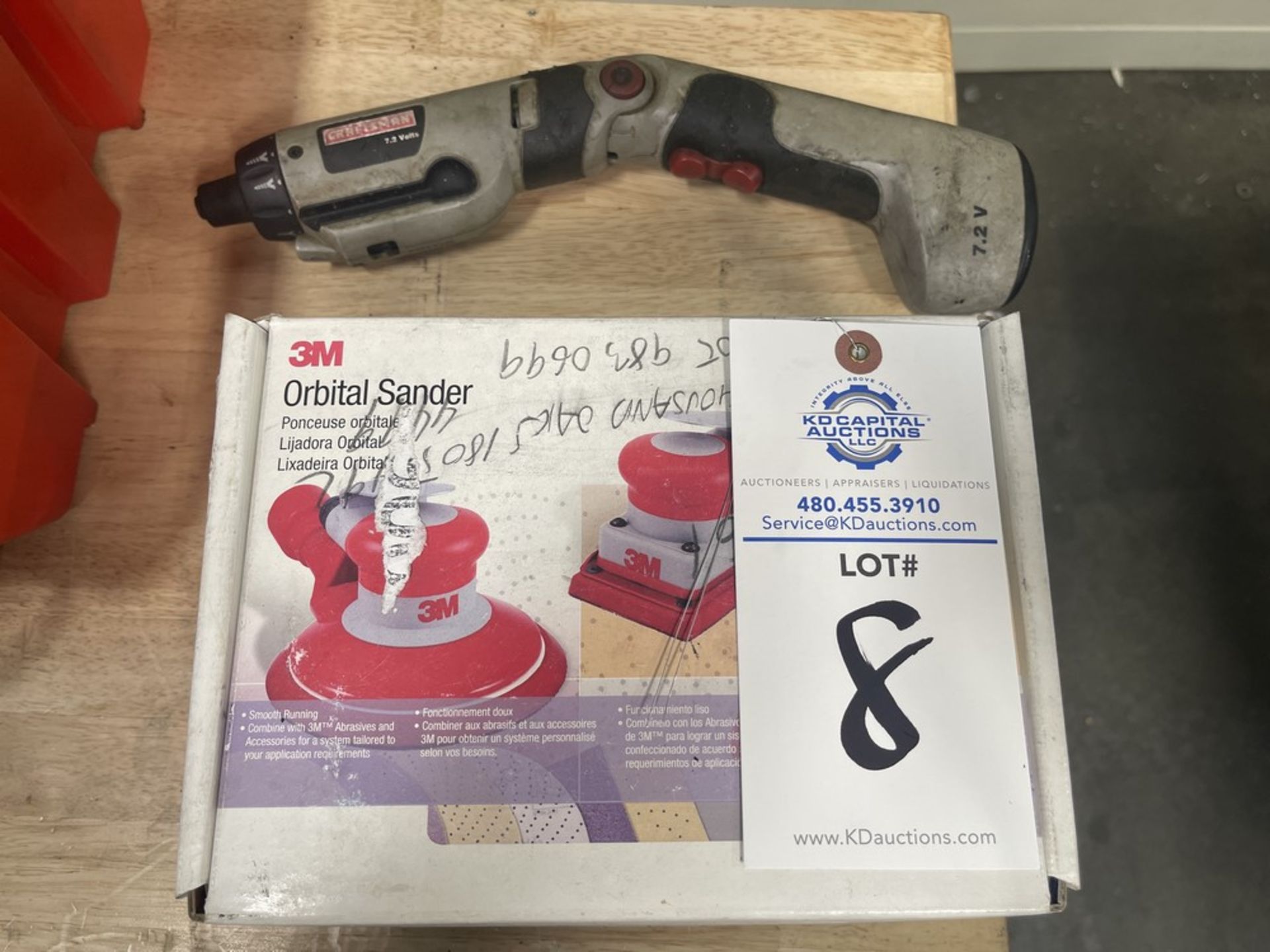 (1) Orbital Sander (1) Craftsman Cordless Screwdriver