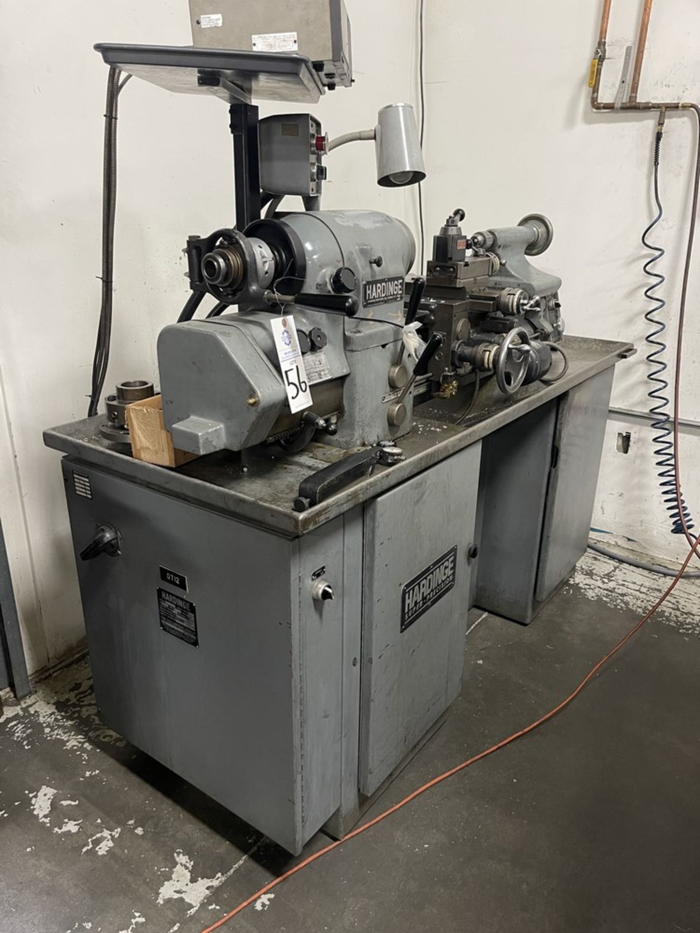 Hardinge HLV-EM Manual Lathe w/ Tailstock, Sony Magnescale LH10 DRO