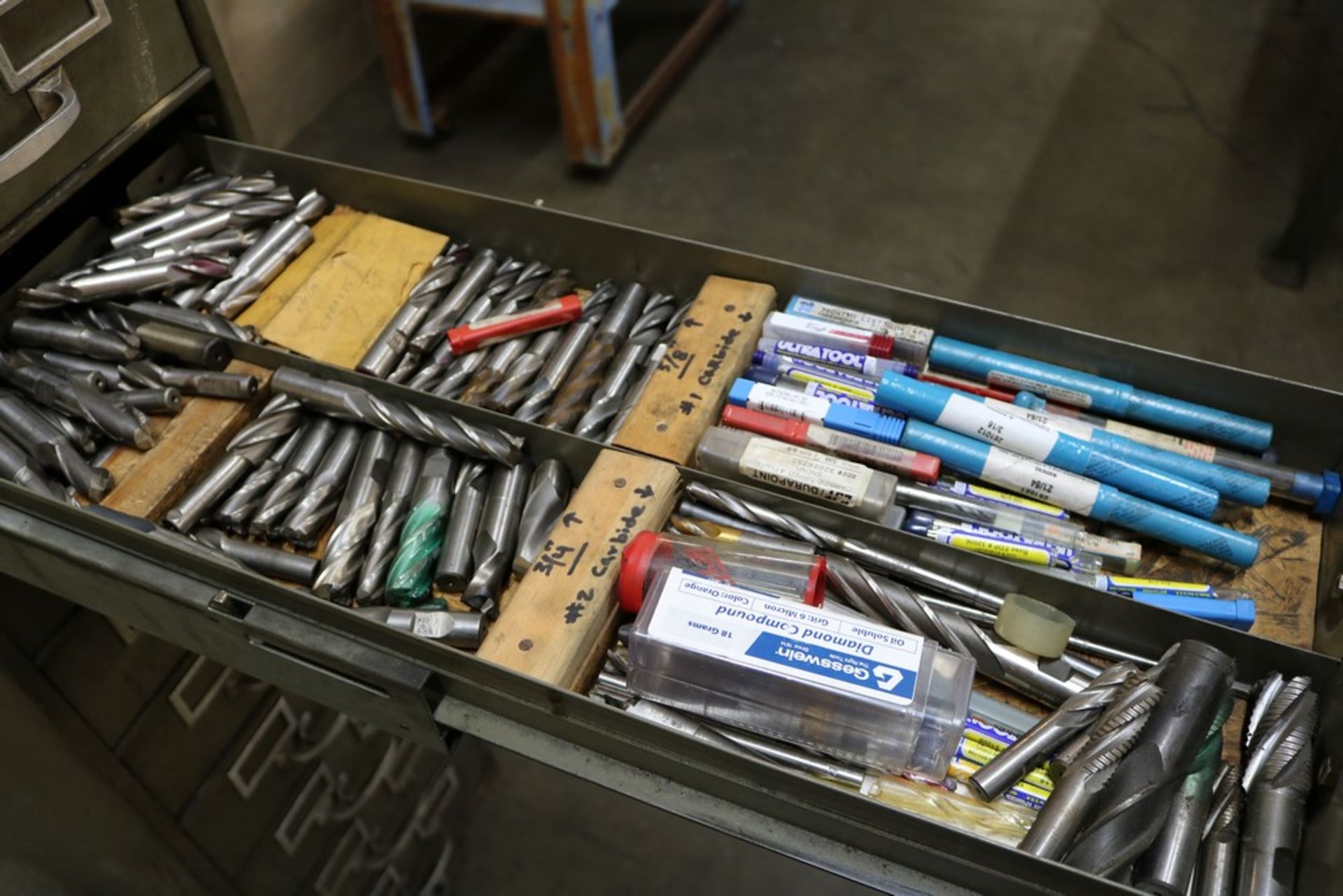 11 Drawer Metal Tooling Cabinet Full of New and Used Tooling, End Mills, Counter Sinks, Threading - Image 7 of 13