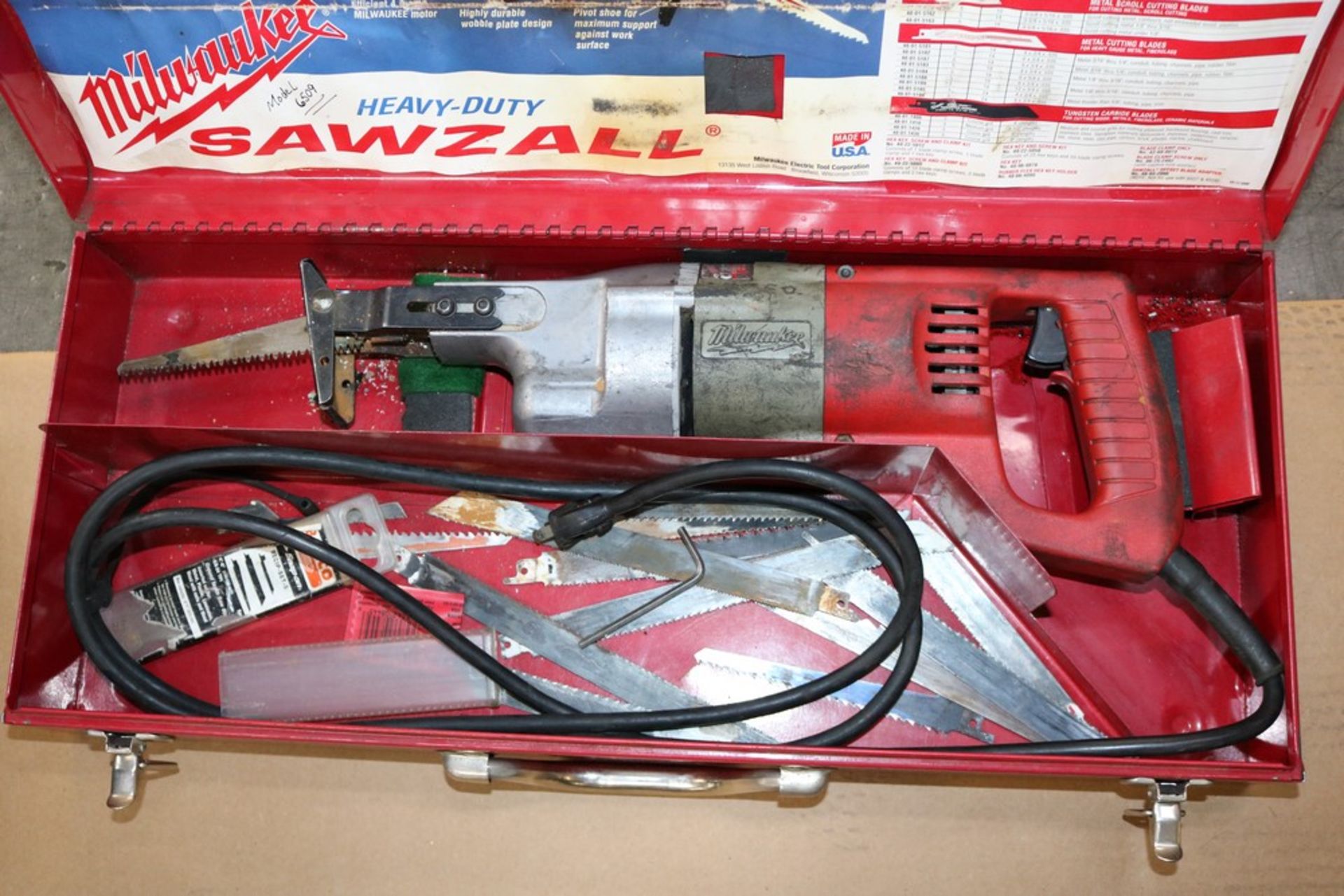 Heavy Duty Milwaukee Sawzall and Pneumatic Air Hammer with Attachments - Image 4 of 4