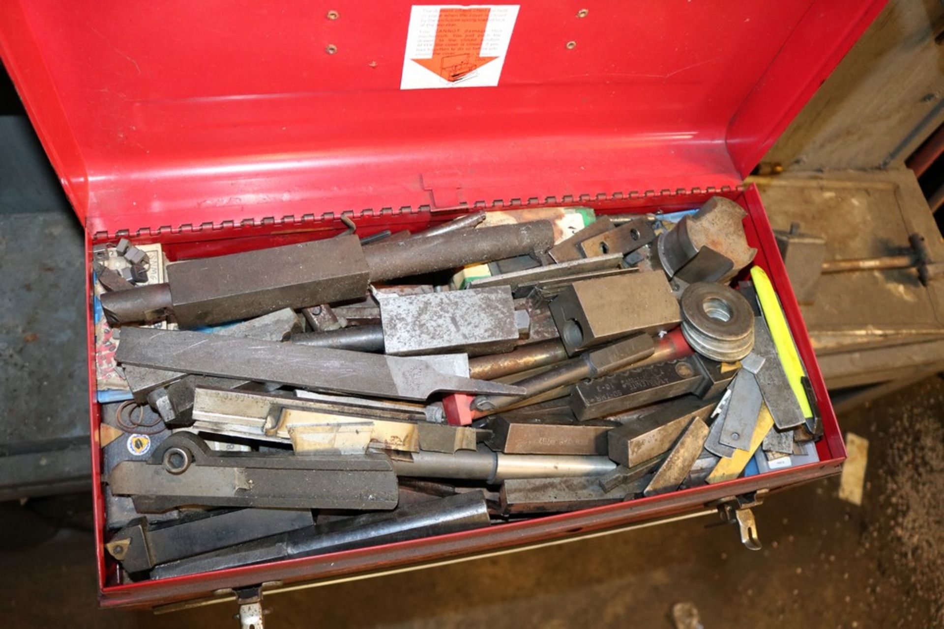Toolbox with Various Lathe Tooling - Image 4 of 6