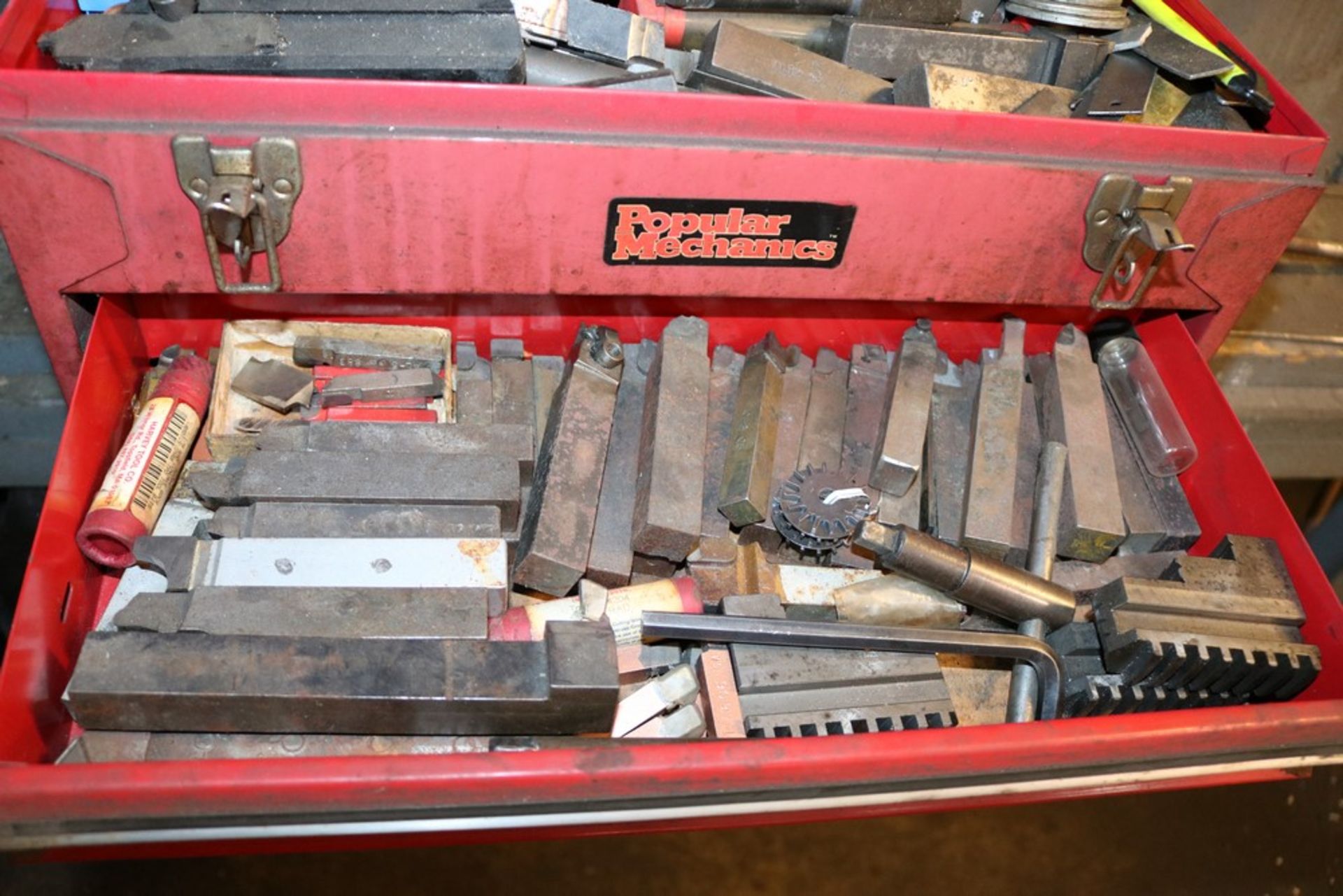 Toolbox with Various Lathe Tooling - Image 5 of 6