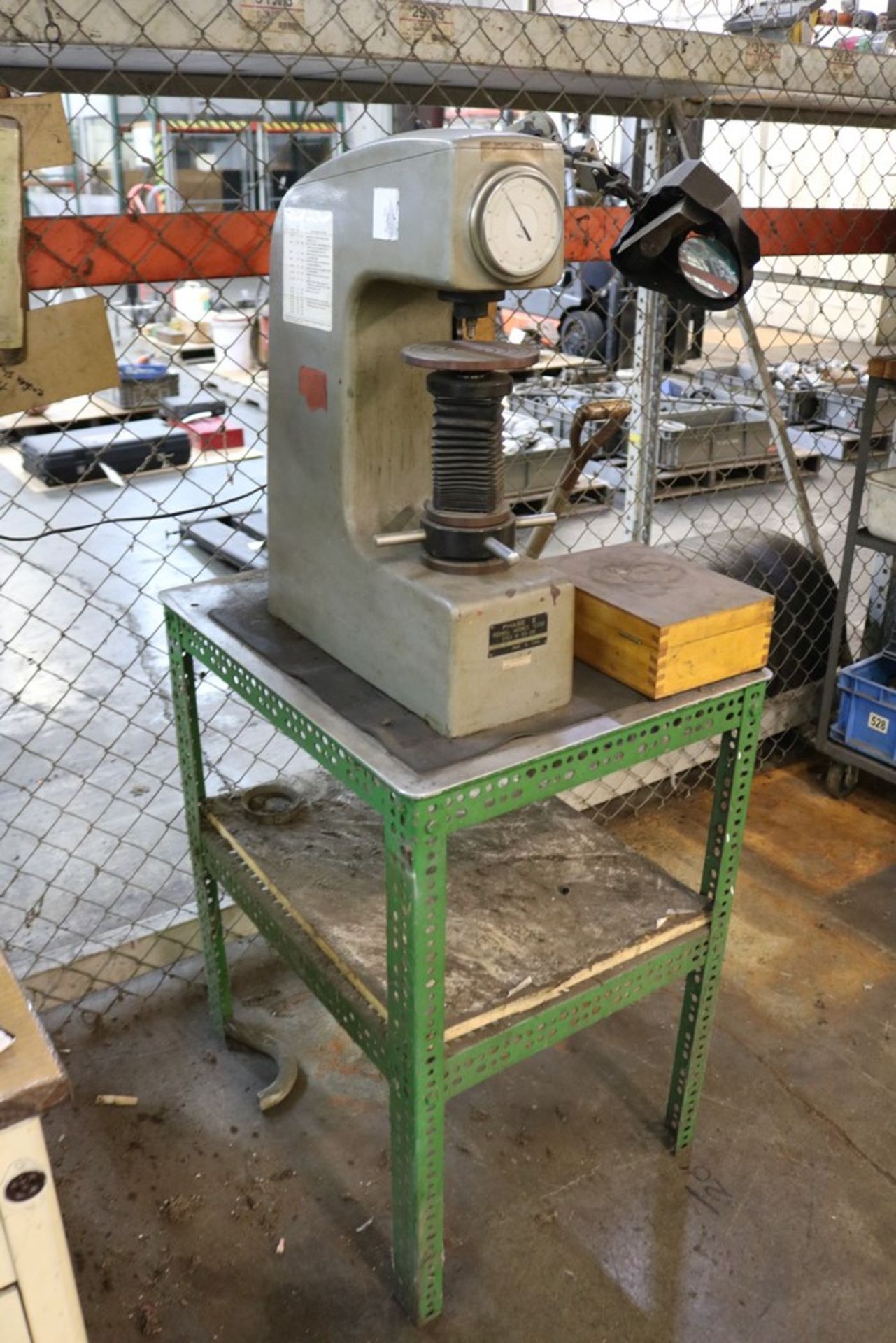 1994 Phase II Rockwell Hardness Tester Stock # 900-330 with Accessories on Metal Stand - Image 5 of 6