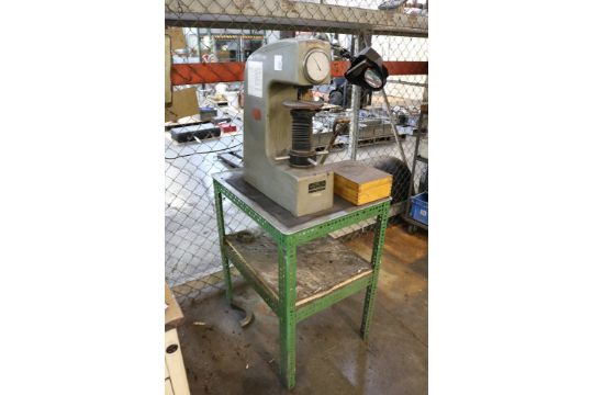 1994 Phase II Rockwell Hardness Tester Stock # 900-330 with Accessories on Metal Stand - Image 5 of 6