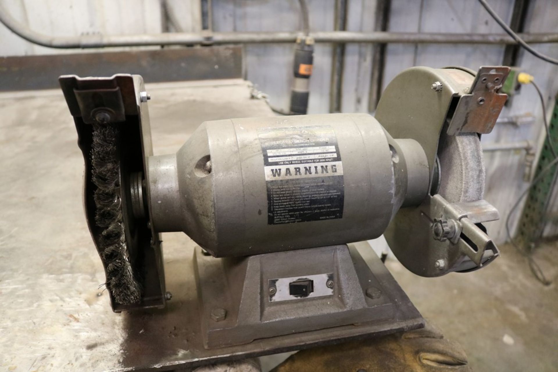 Heavy Duty Steel Welders Work Table with Industrial Heavy Duty 8" Vise and Buffalo 8" Electric Bench - Image 4 of 7