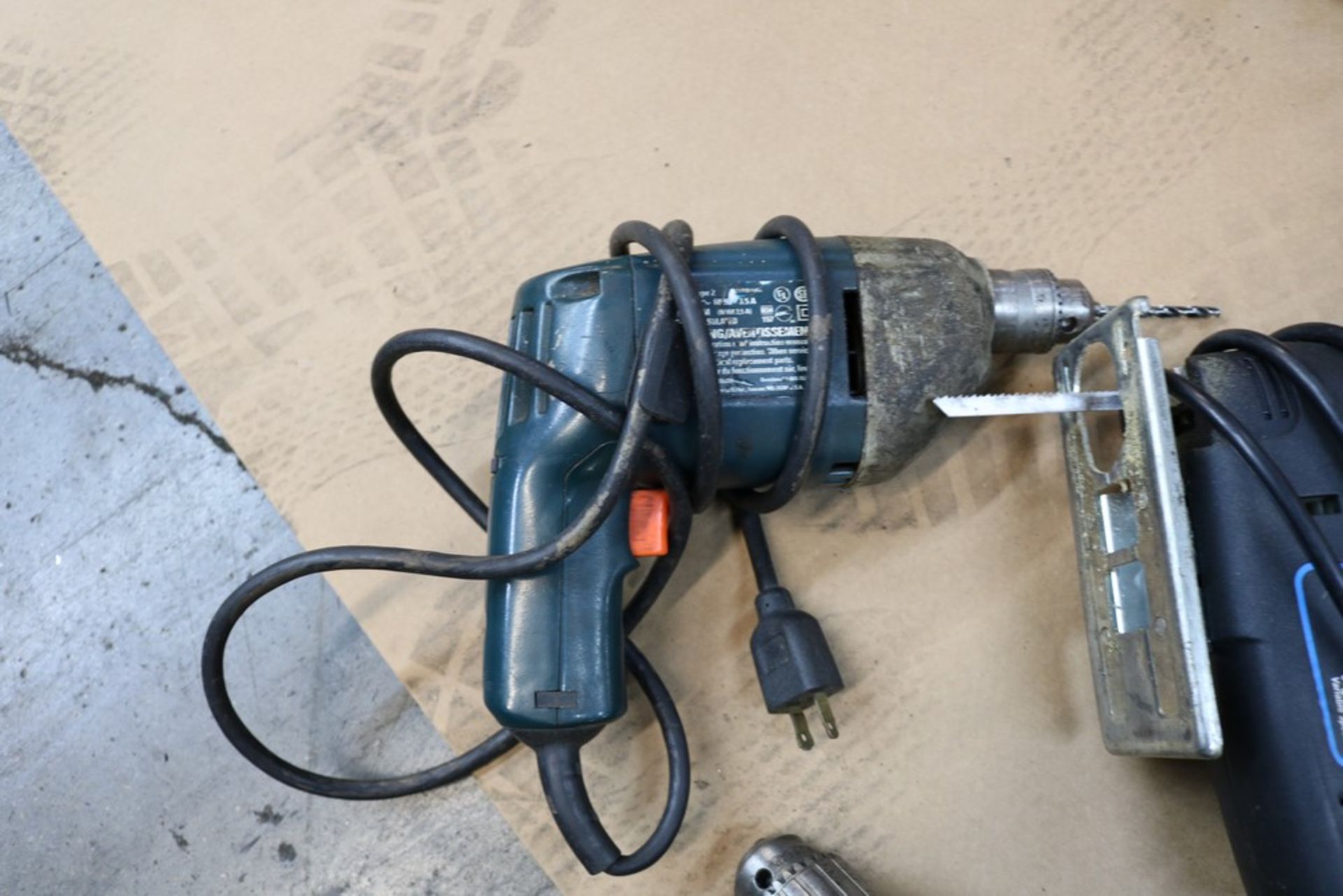 Power Glide Jig Saw, Black and Decker Electric Drill, Heavy Duty Milwaukee 1/2" Power Drill with - Image 3 of 5