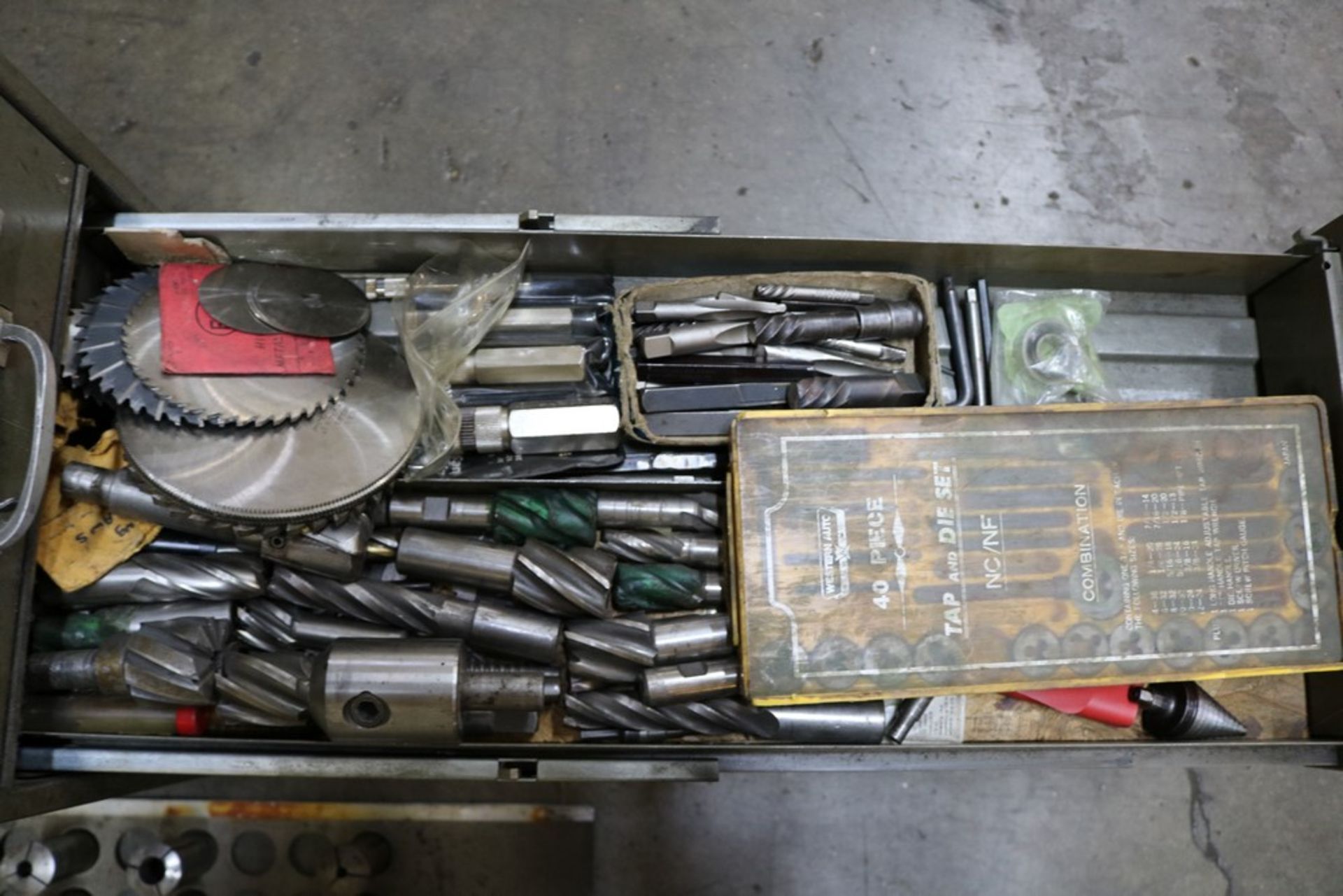 11 Drawer Metal Tooling Cabinet Full of New and Used Tooling, End Mills, Counter Sinks, Threading - Image 12 of 13