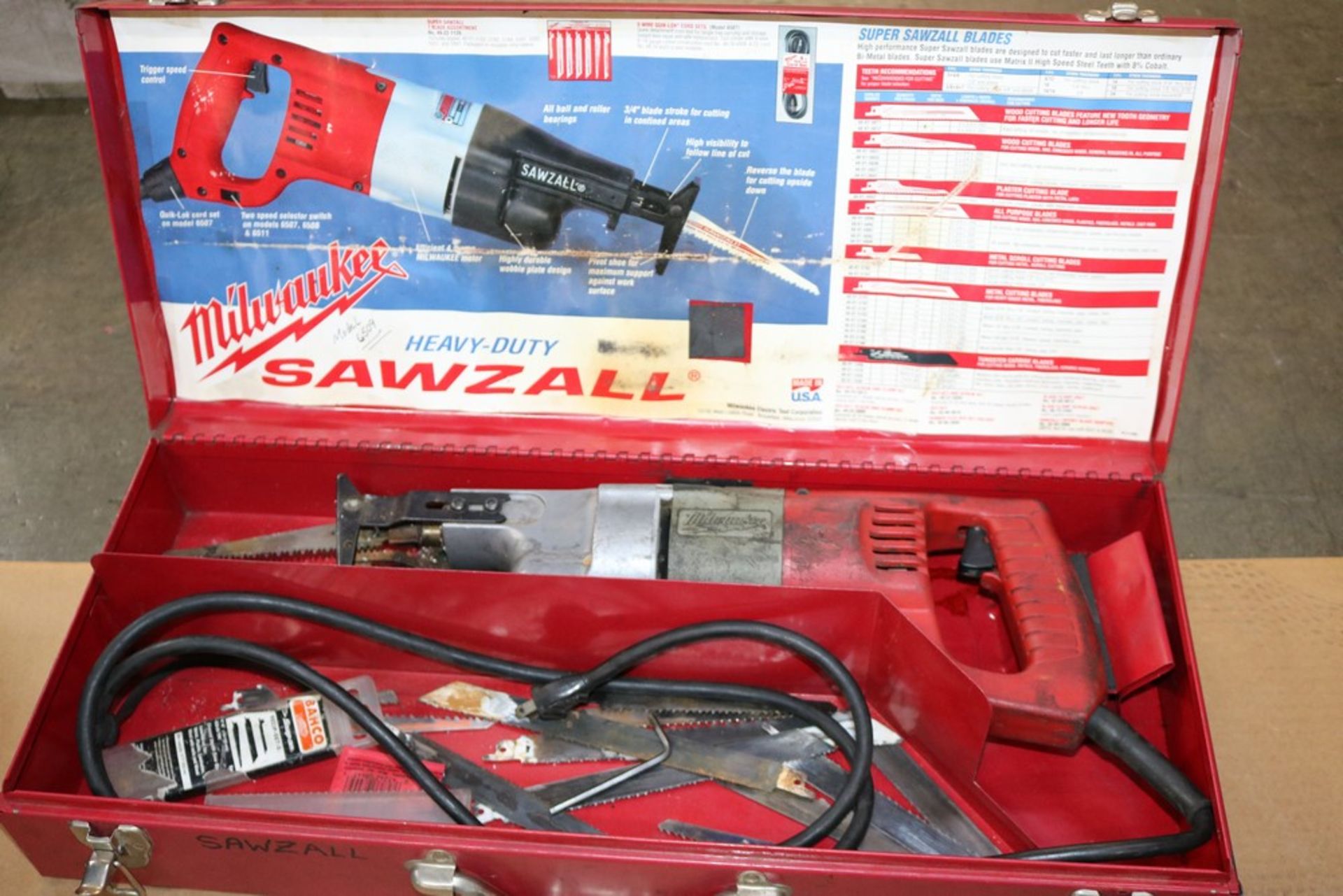 Heavy Duty Milwaukee Sawzall and Pneumatic Air Hammer with Attachments - Image 3 of 4