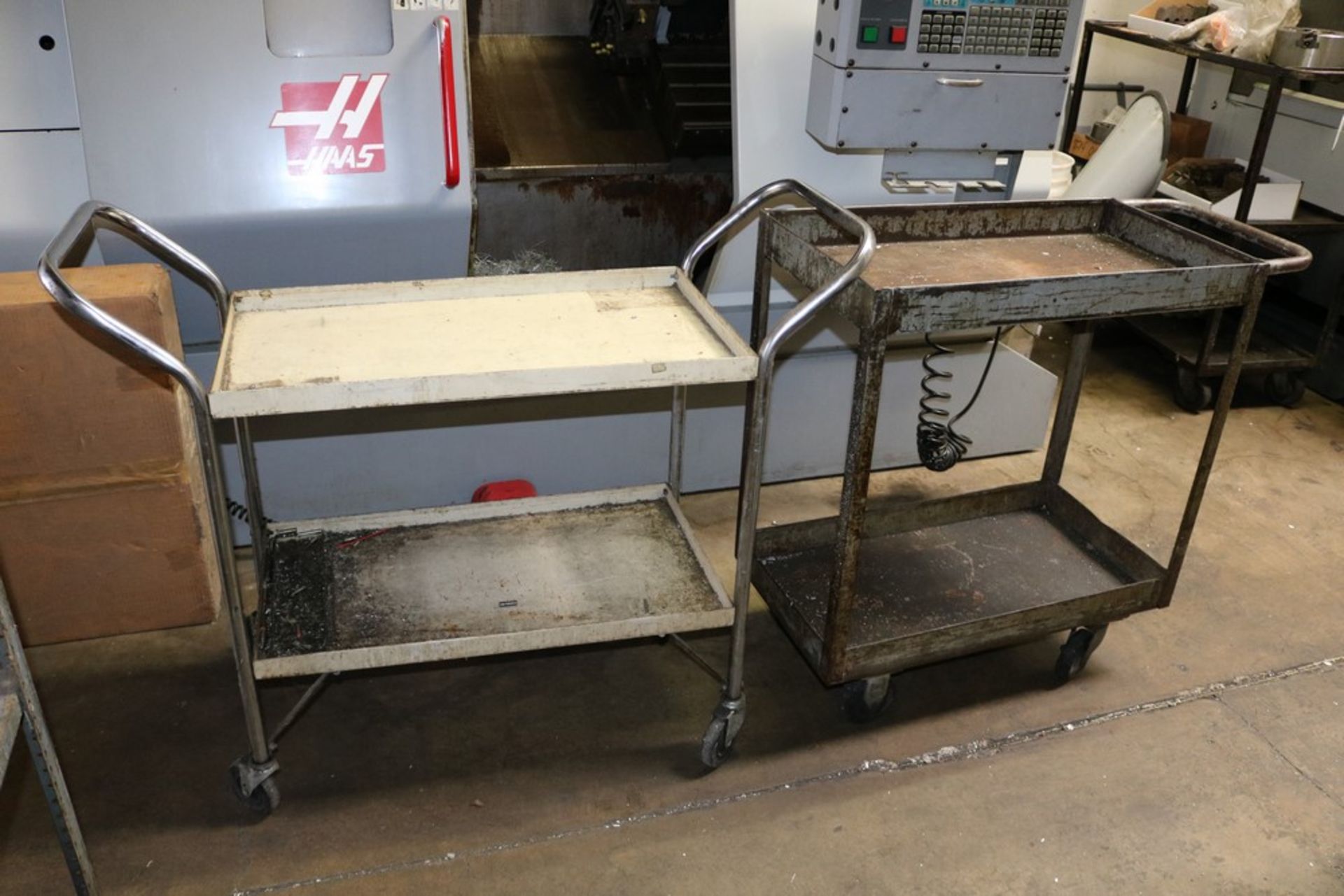 (2) Metal Shop Carts