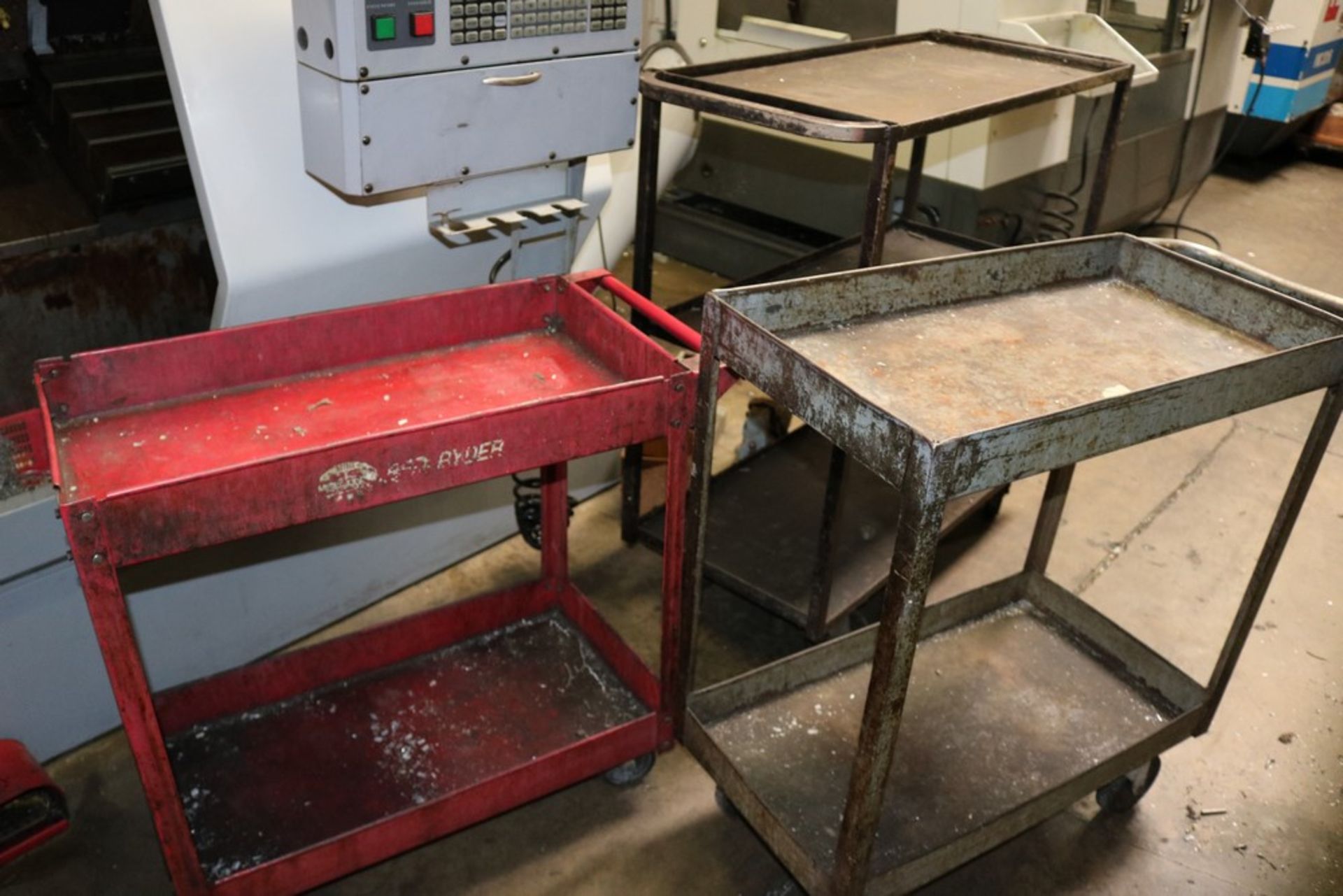 (3) Metal Shop Carts