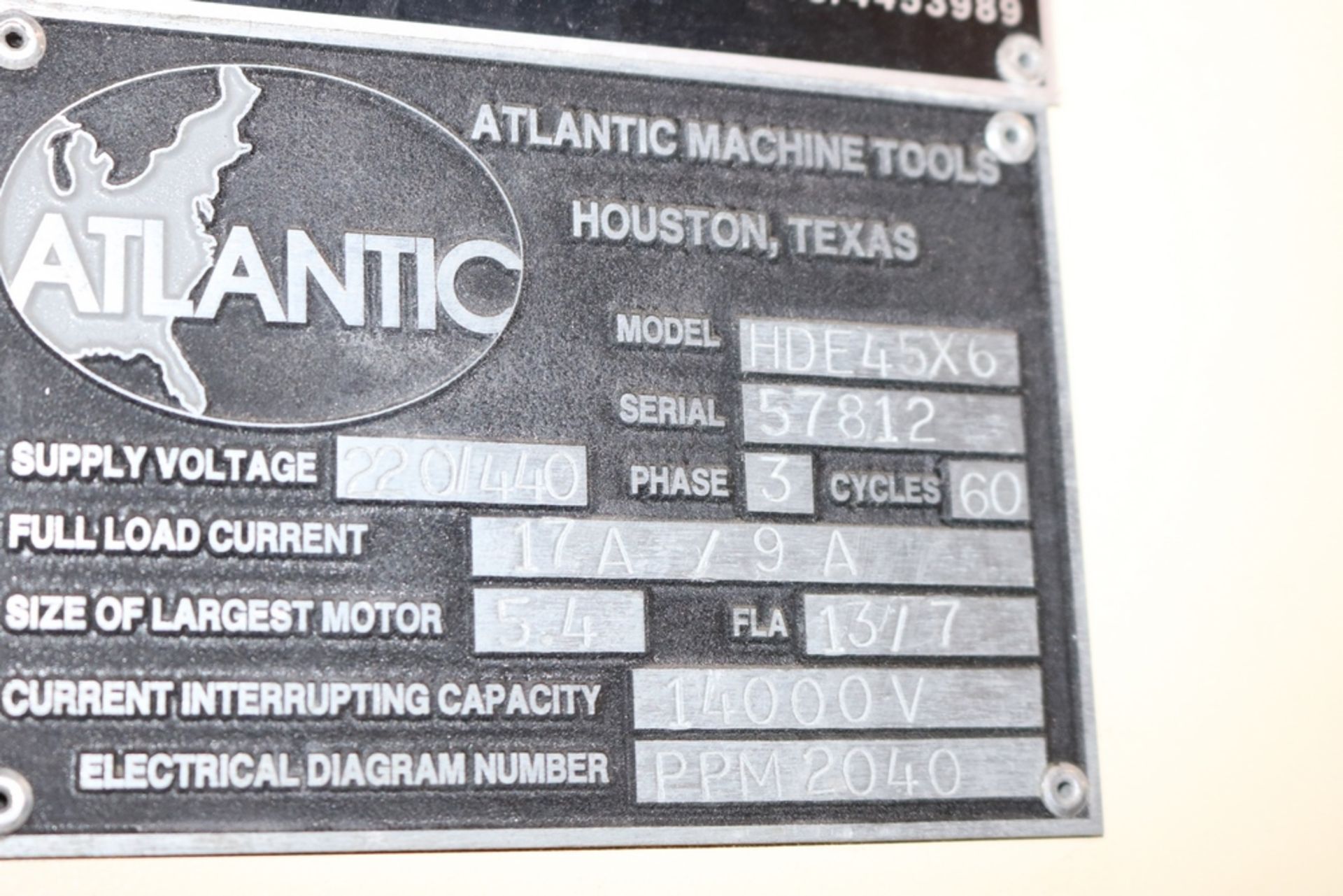 Atlantic Press Brake HDE 45X6, 6', 45 Ton, SN 57812, Autogage Back Gauge 01955446 X1 and X2, R1 - Image 20 of 24