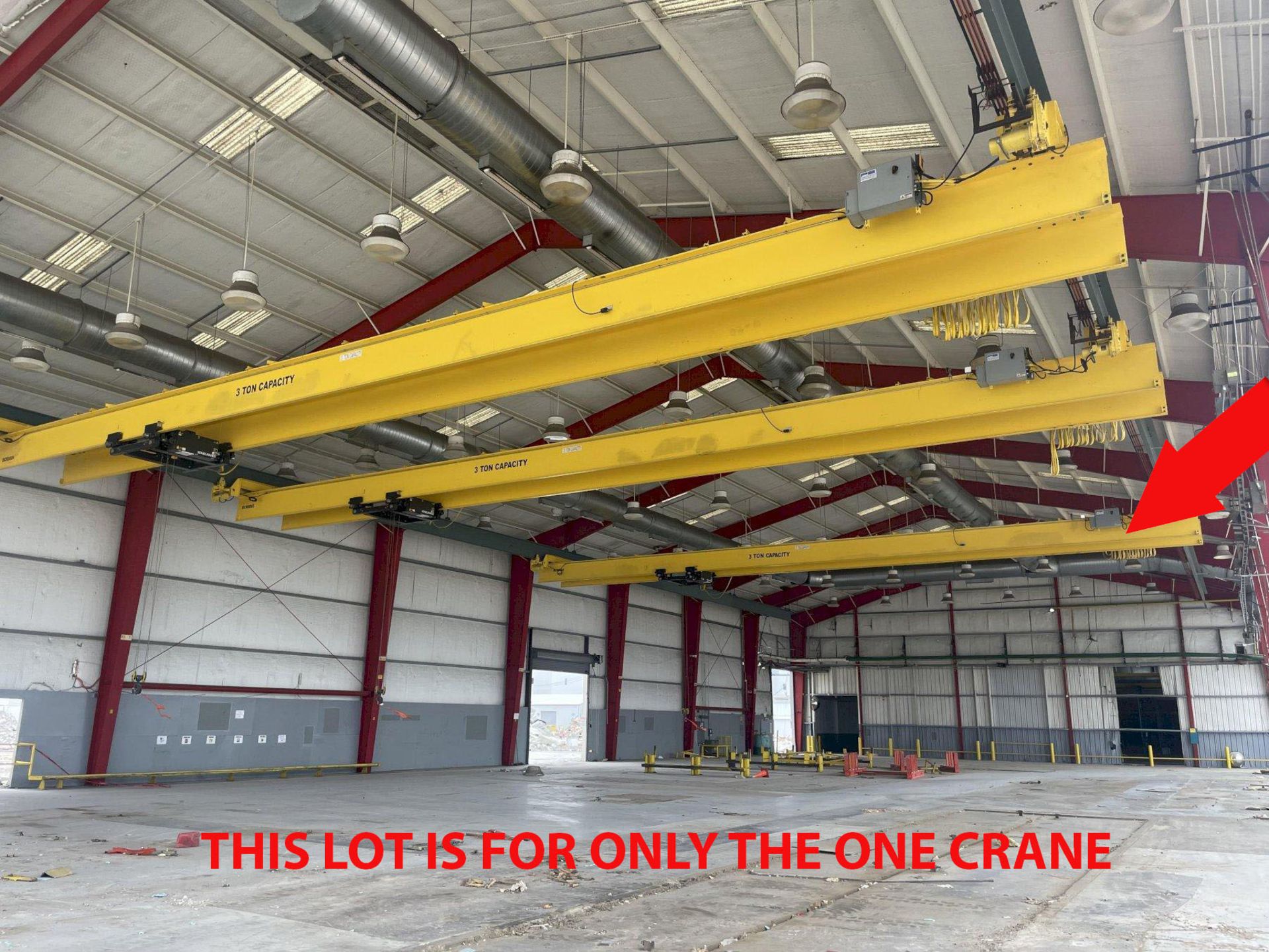 3 Ton (6,000 LB) x 70' Kone Underhung Double Girder Bridge Crane