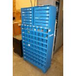 Fasternal 72 Pocket Fastenal Organizer (2) 6 Station Fastenal Tool Box Storage Cabinets Full of Misc