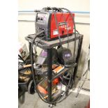 Lincoln Electric Easy Mig 140 Mig Welder on Rolling Cart w/ Welding Accessories