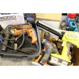 Bosch 12v Cordless Drill with Batteries & Charger, Cordless Ryobi Auto Caulking Gun & Ridgid 1/2