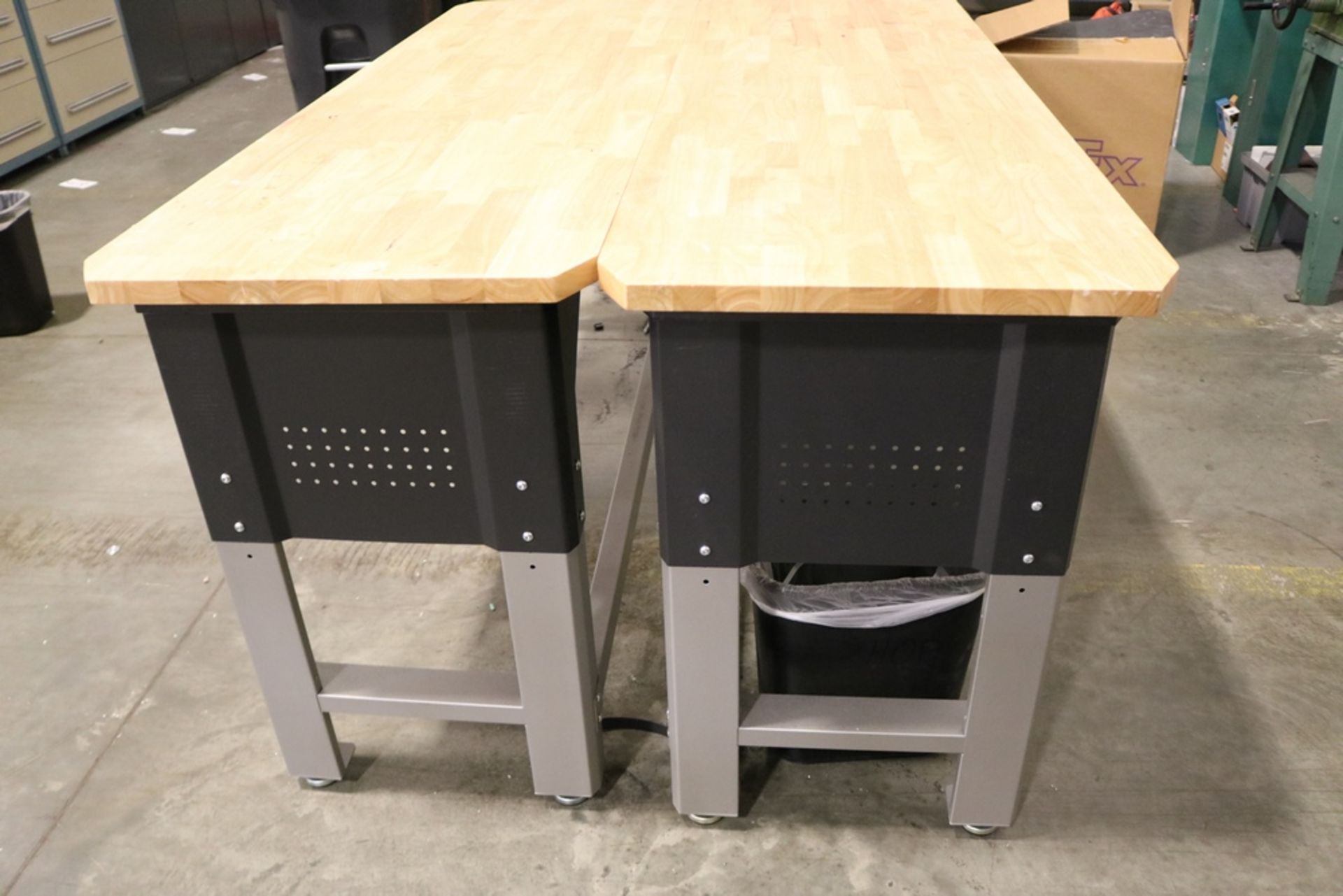 (2) Kobalt Wood Top Adjustable Work Benches 6' x 2' 34 1/2" (L x W x H) - Image 3 of 4