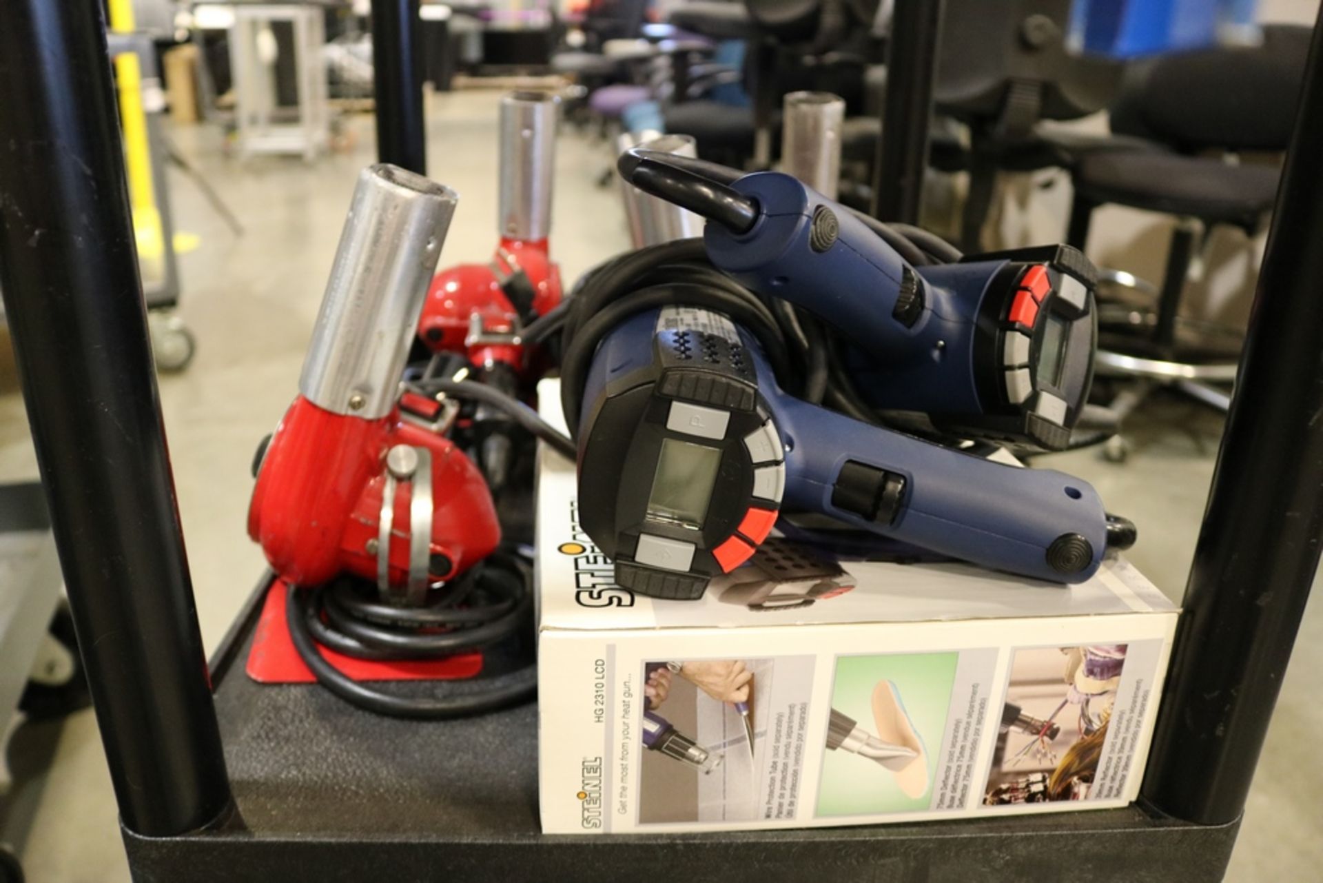 3 Tier Shop Cart Full of (5) Master Heat Guns, (3) Steinel Programmable Intelli-Temp Heat Gun with - Image 9 of 14