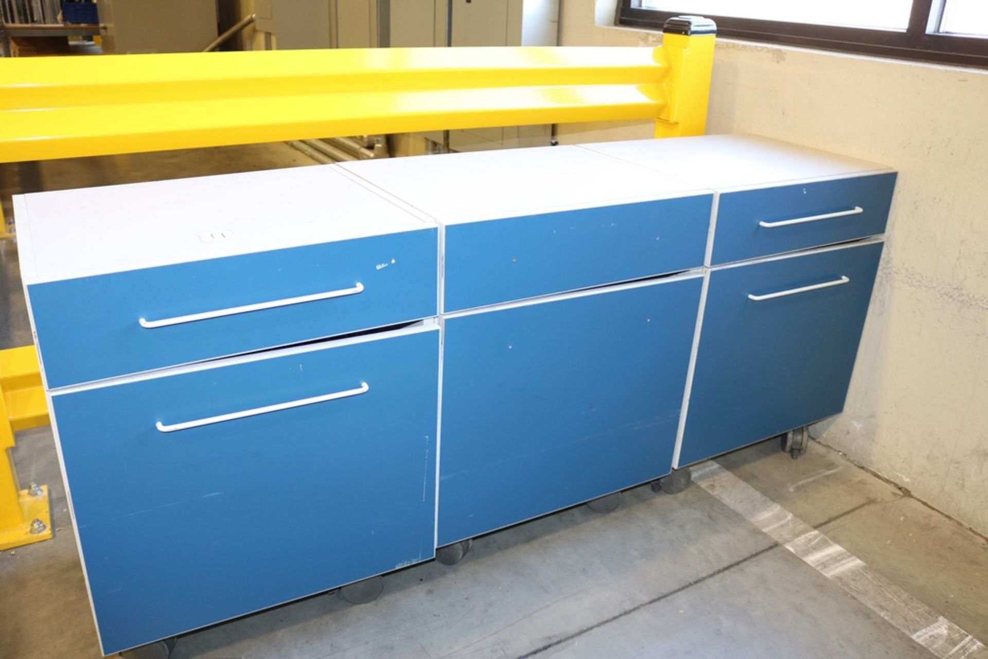 (3) Rolling Office Cabinet With Contents, Tools, Inspection Materials and Others