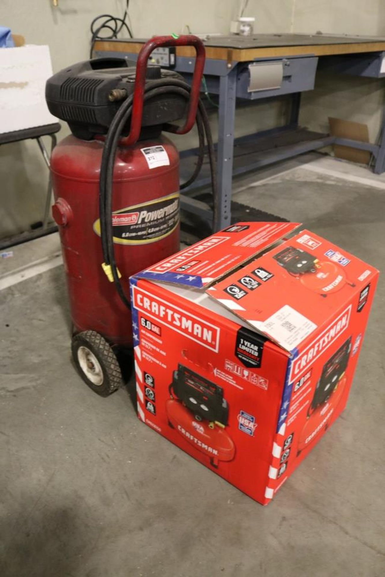 Like New Craftsman 6 Gallon Air Compressor and Coleman Powermate 15 Gallon Portable Air Compressor