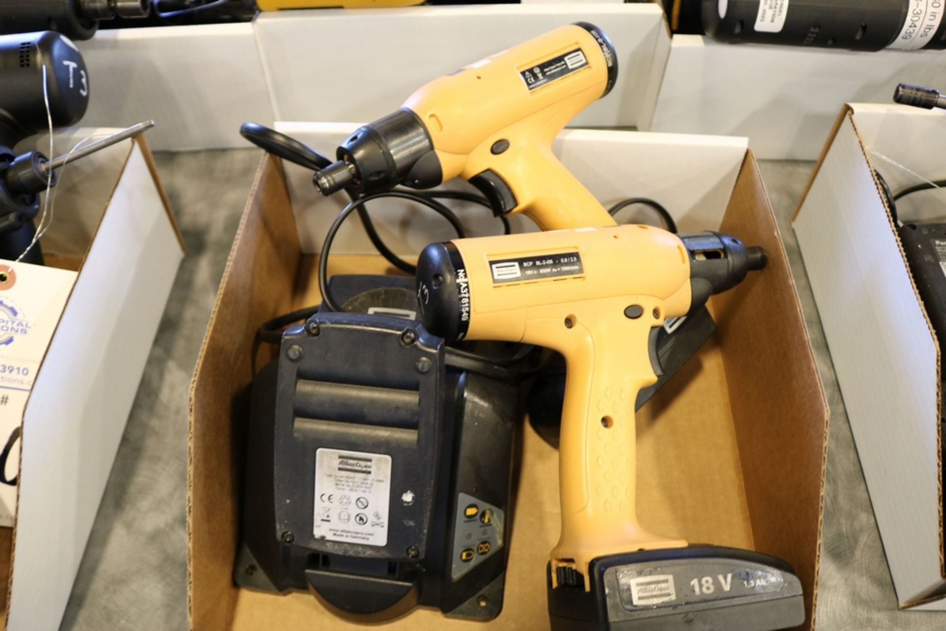 (2) Atlas Copco 18v BCP BL-2-106 Pistol Cordless Screwdriver with a Range of Torques with - Image 8 of 8